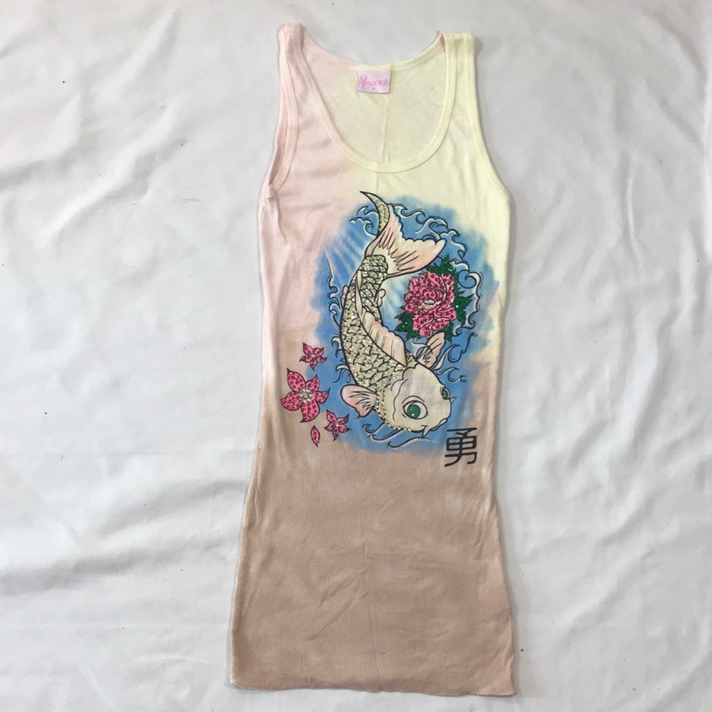 NWOT Tankh, Small embellished tank, multi color